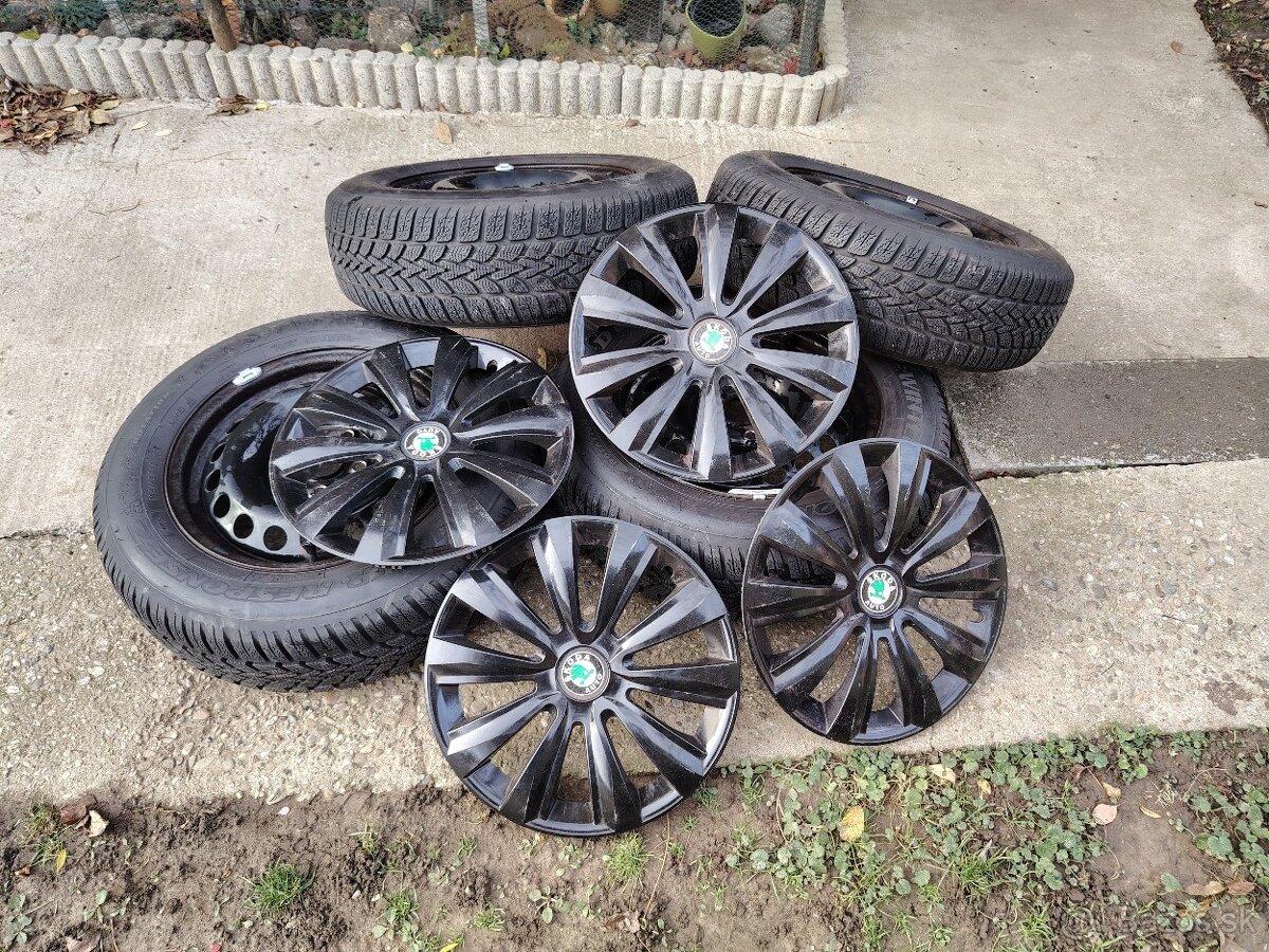 Predám zimné pneu Dunlop Winter Response 2 195/65R15 91T