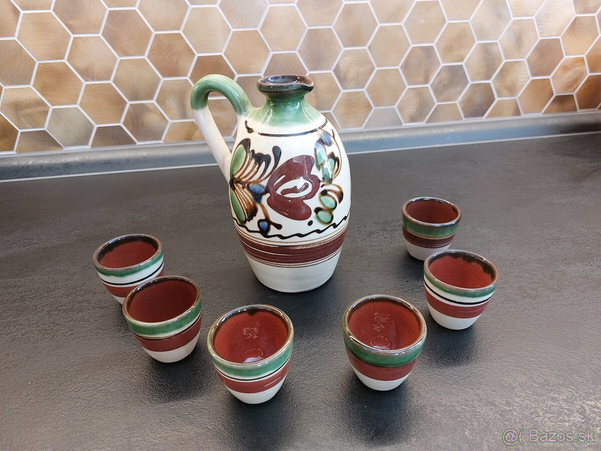 keramická súprava - džbánik a poháriky