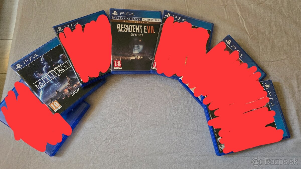 Predám PS4 (Playstation 4) hry_Resident Evil 7_Star Wars