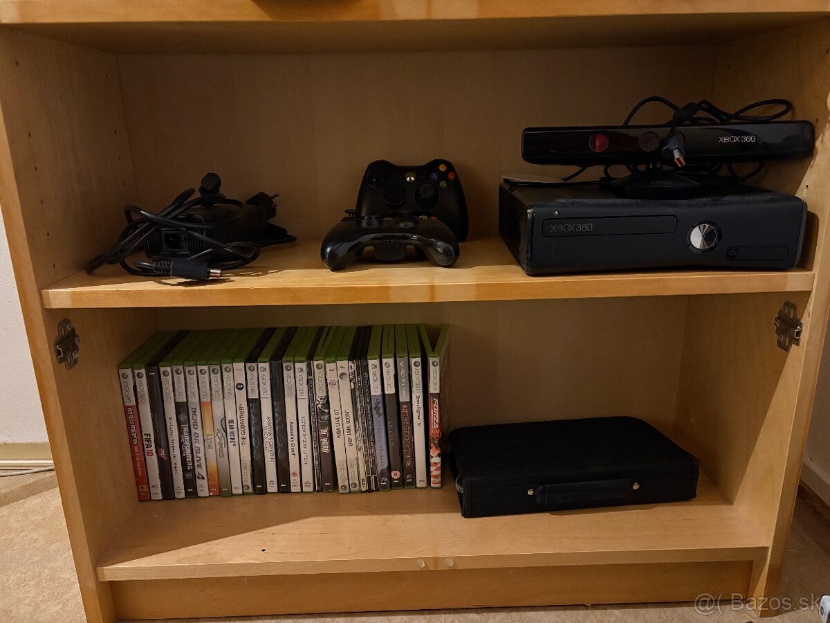 Xbox 360 , 2x ovládač , Kinect