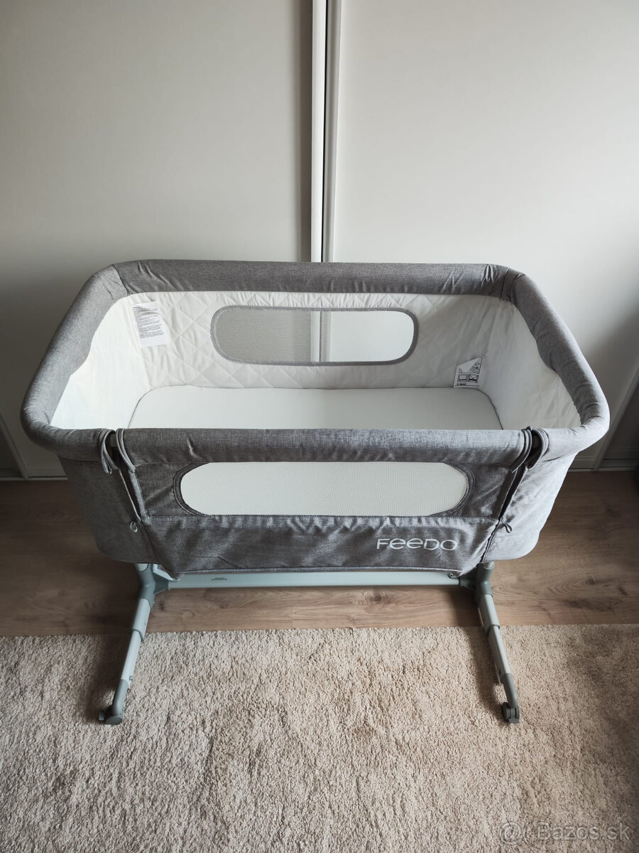 FEEDO Postieľka detská polohovateľná 2v1