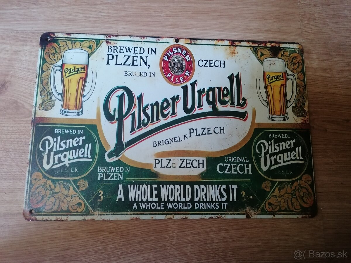 Plechová tabuľa Pilsner Urquell