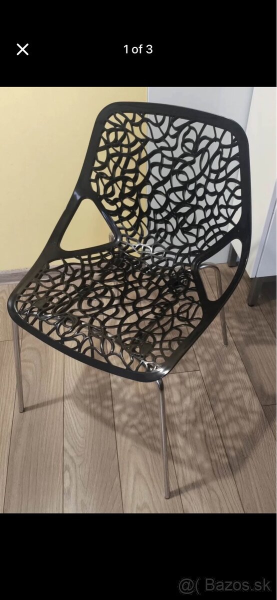 Stolicka plast chrom