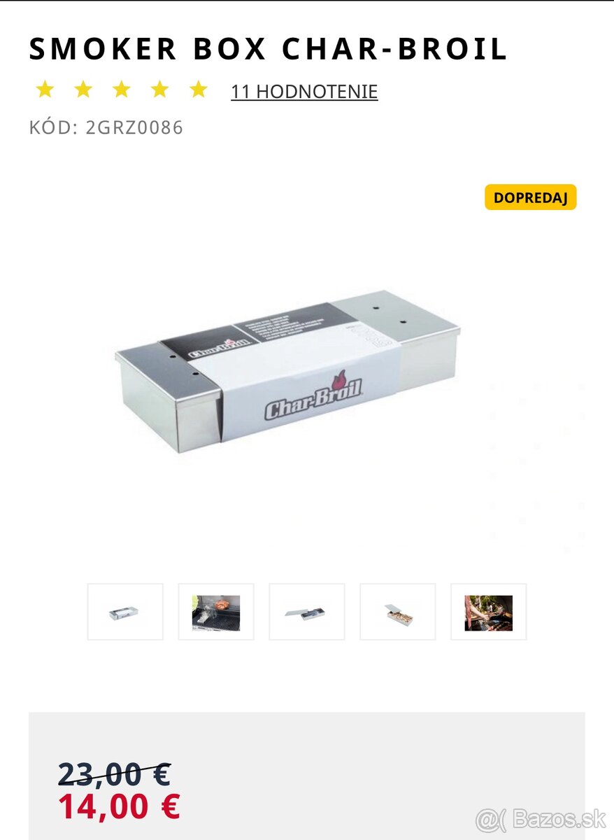 Smoker box na plynový gril
