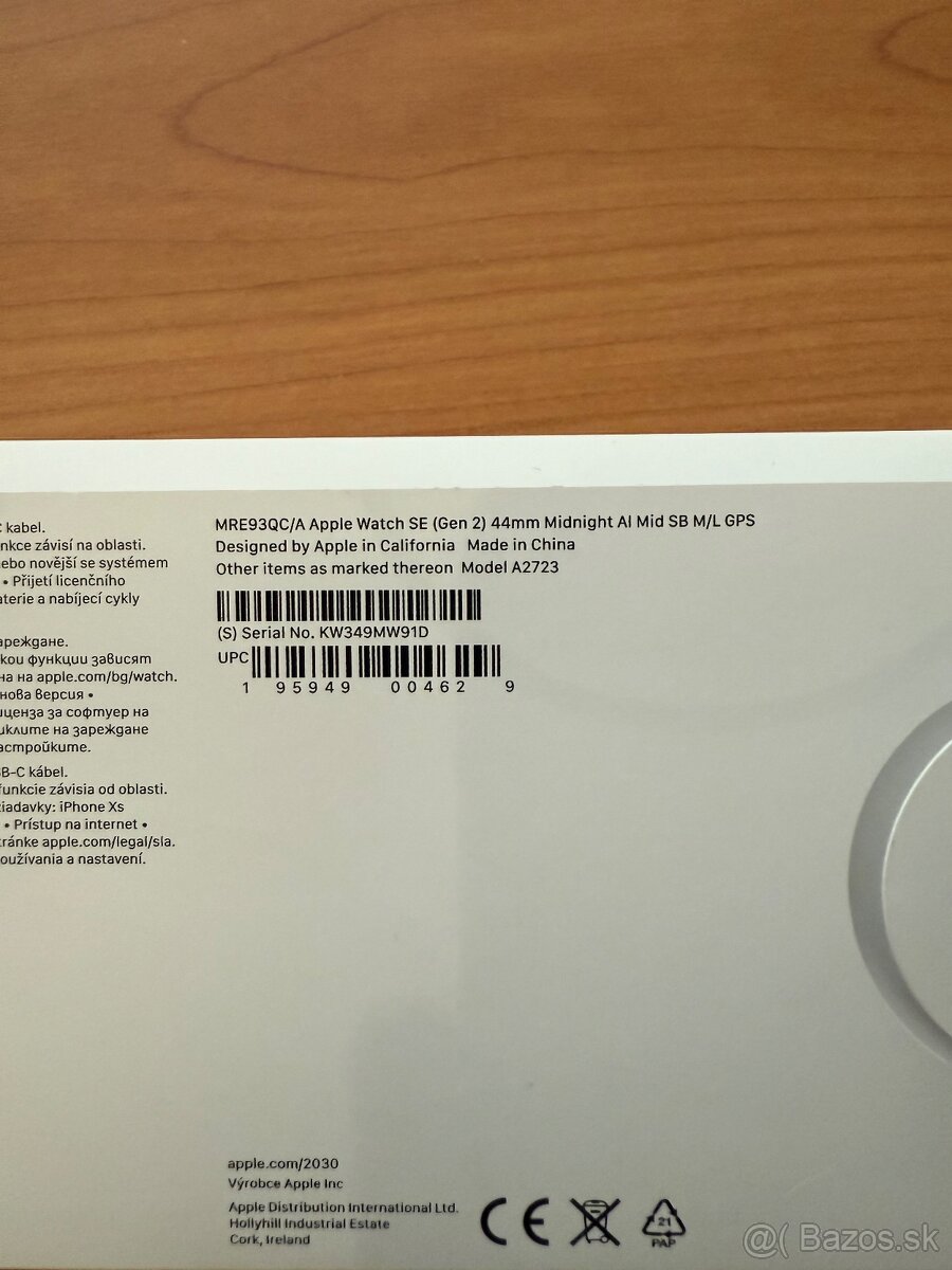 Apple Watch SE (Gen 2) 44mm Midnight All mid SB M/L GPS