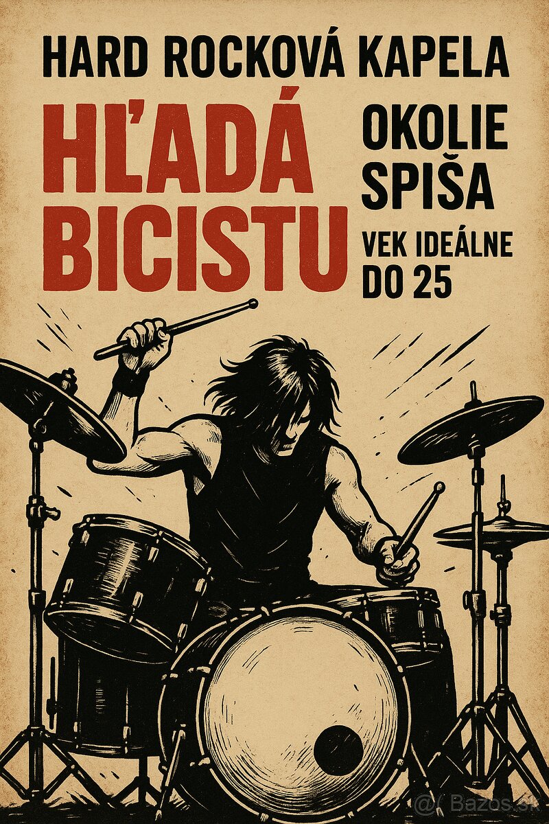 Kapela hľadá bicistu