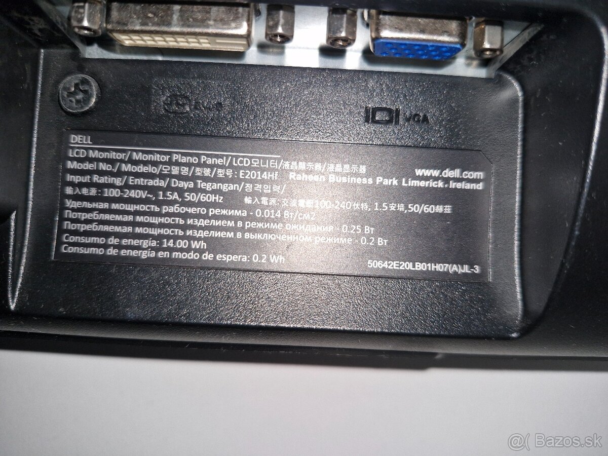 Predám monitor Dell E2014Hf,20".