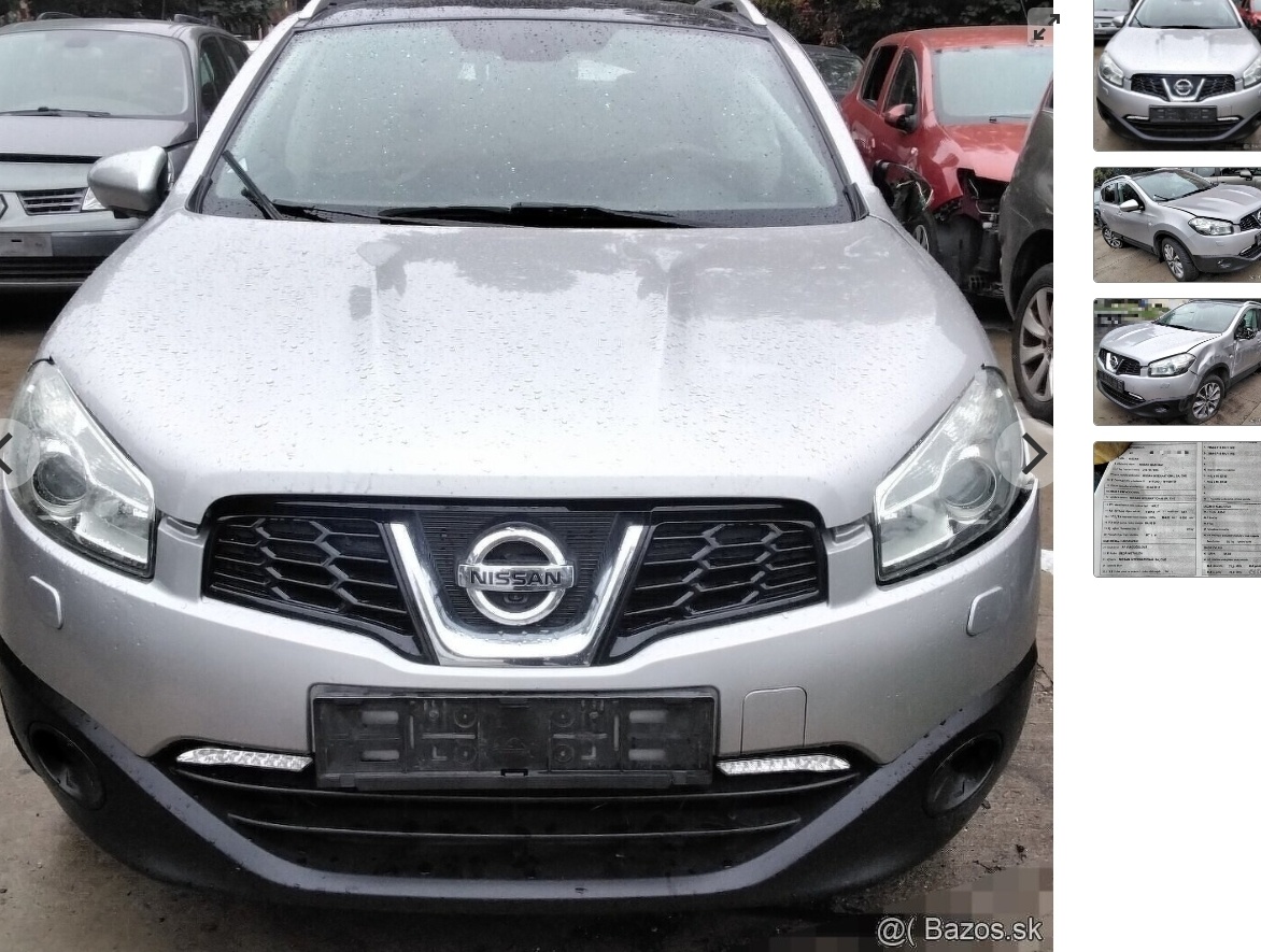 Nissan Qashqai 2.0i 2013 predám MOTOR MR20 BENZÍN, KAPOTA