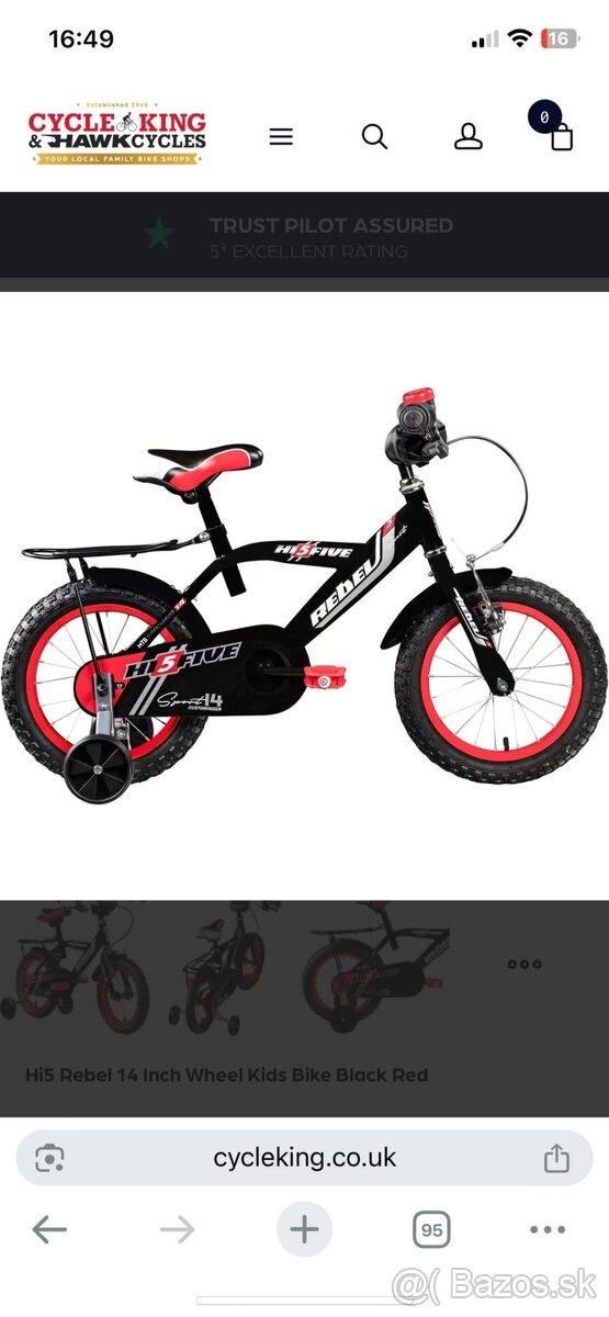 Detský bicykel Rebel 16”