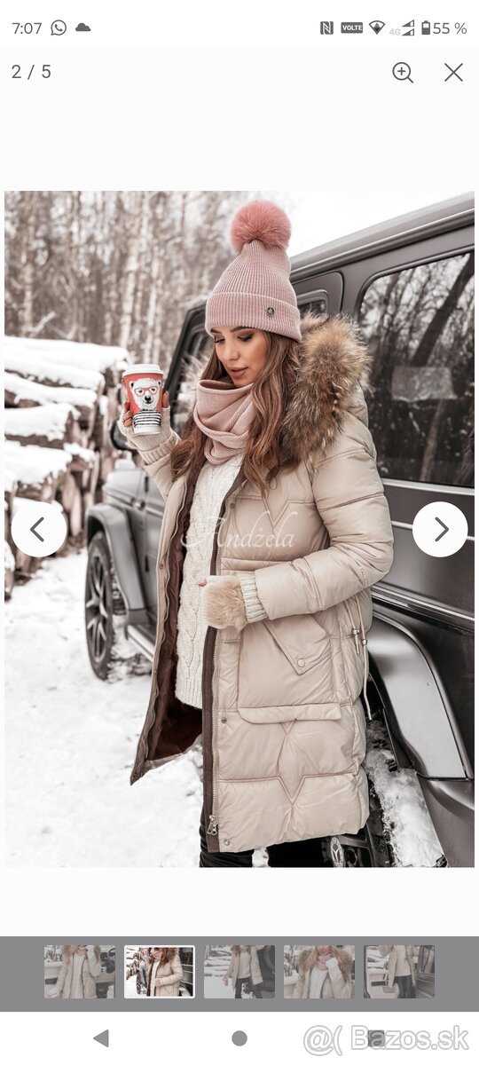 Krásna zimná bunda veľkosť 42