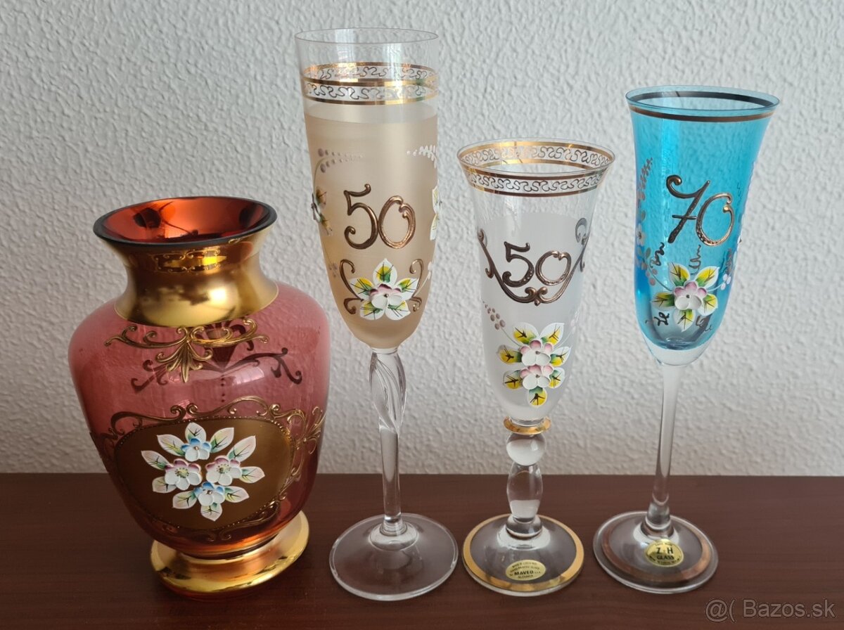 Jubilejné poháre a váza