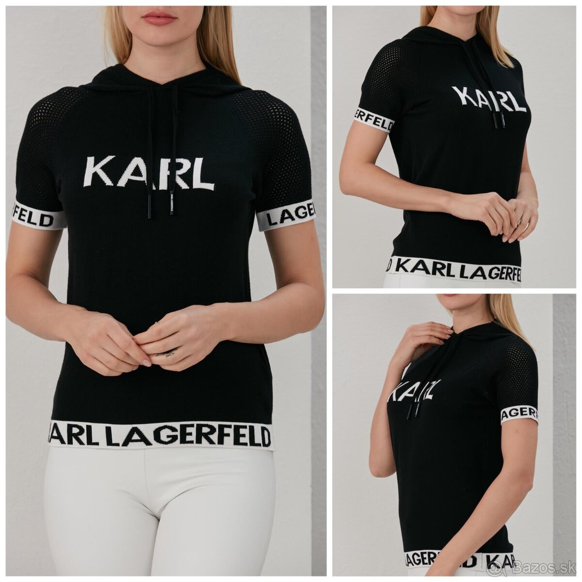 Dámske tričko Karl Lagerfeld s kapucňou