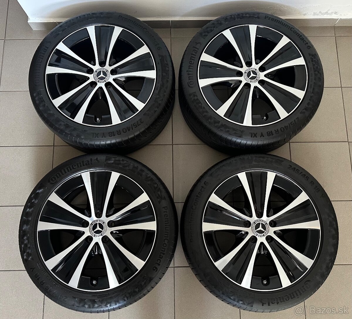 Originál elektróny ® Mercedes E 5x112 r18 letné pneu