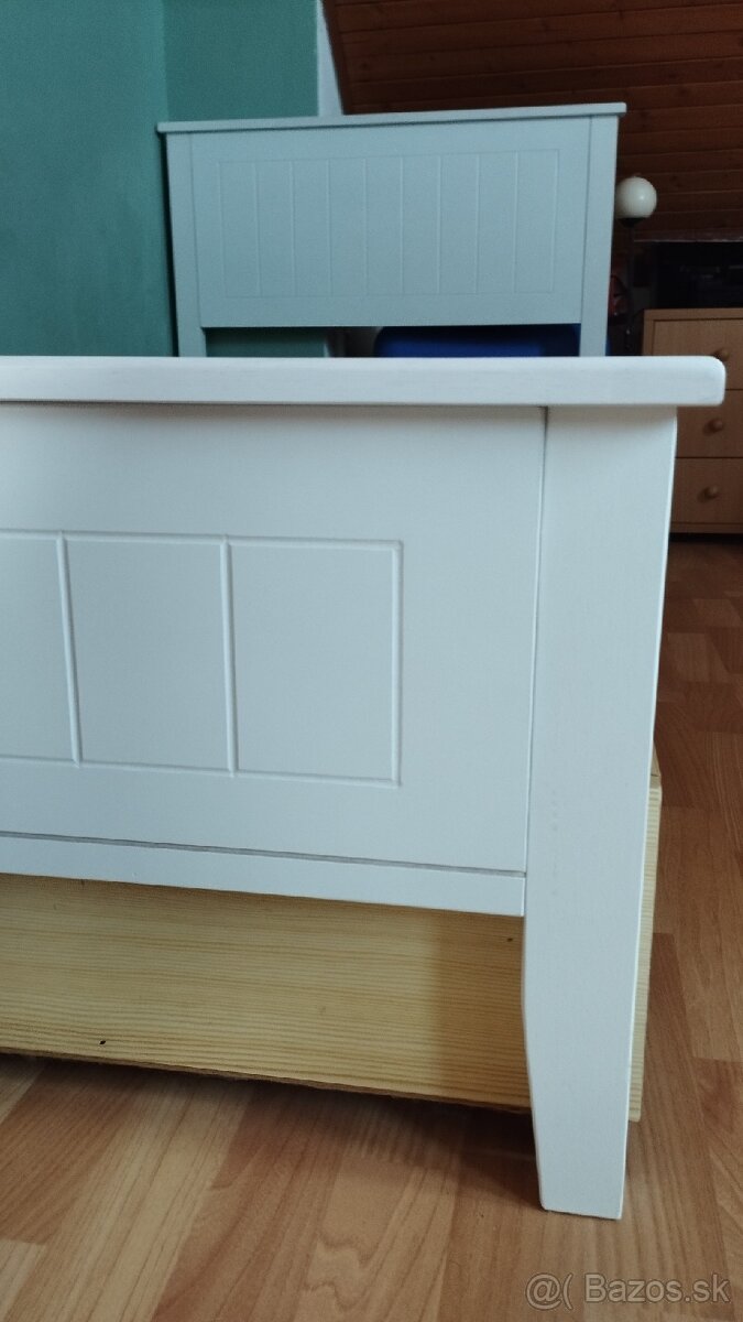 Predám bielu lakovanú posteľ 90x200cm