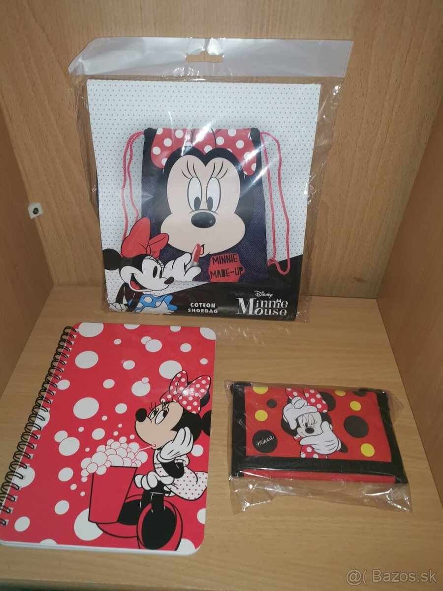 Nova suprava pre dievca MINNIE / penazenka, vak a zapisnik