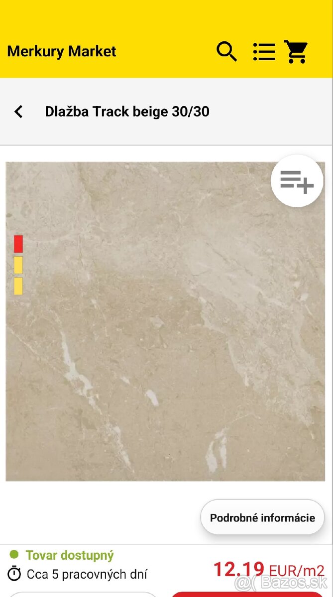 Dlazba Track Beige 30/30 bezova