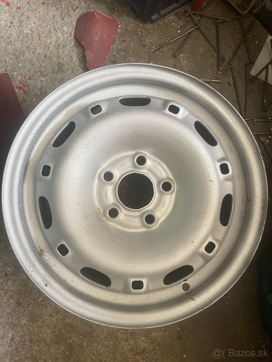 Na predaj: Oceľový originál disk VW R14 – 5×100