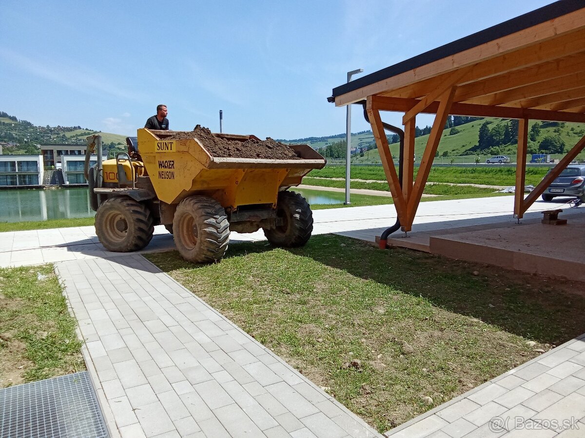 Výkopové práce,bager dumper