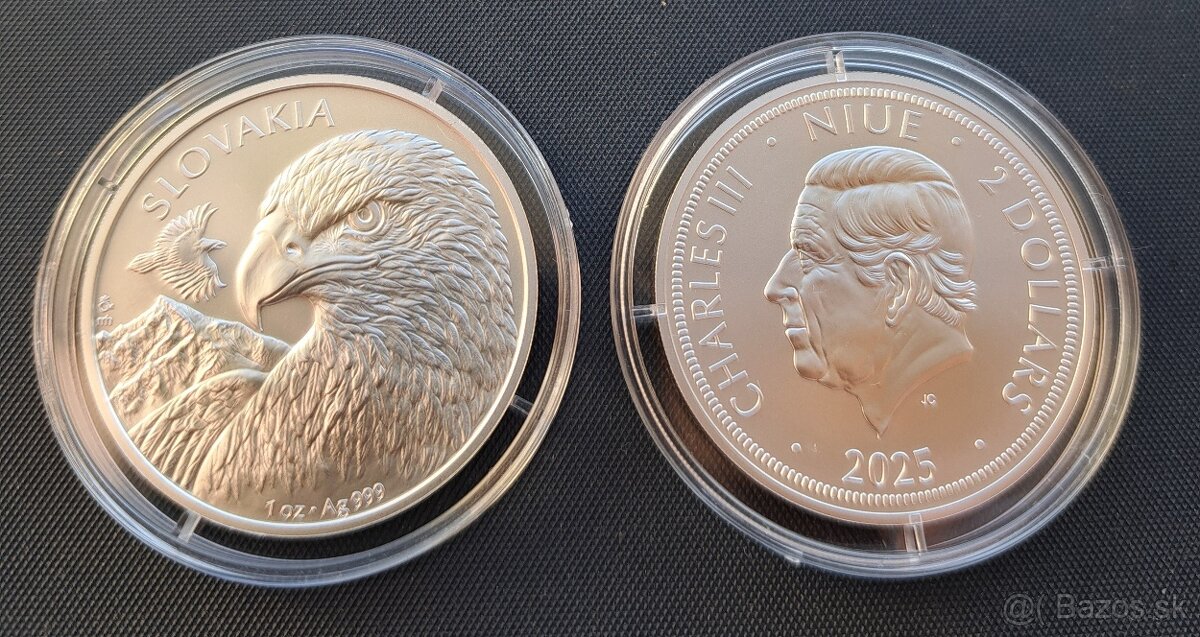 Slovensky orol 1oz 2025 investicne striebro