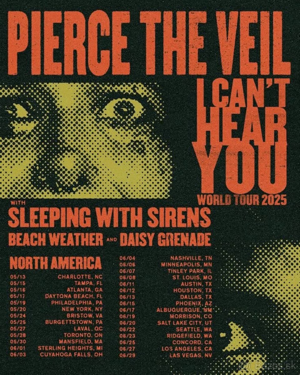 pierce the veil koncert listky/ tickets