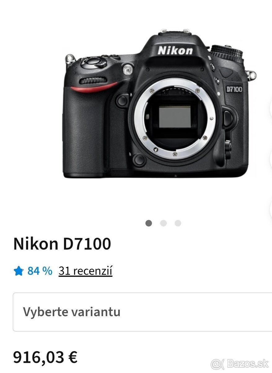 Nikon 7100 + objektiv nikkor 10-24 a tamron 70-200