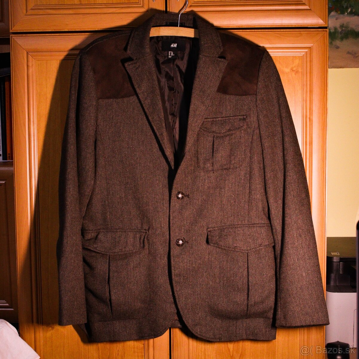 Pánske elegantné sako H&M hnedé 52
