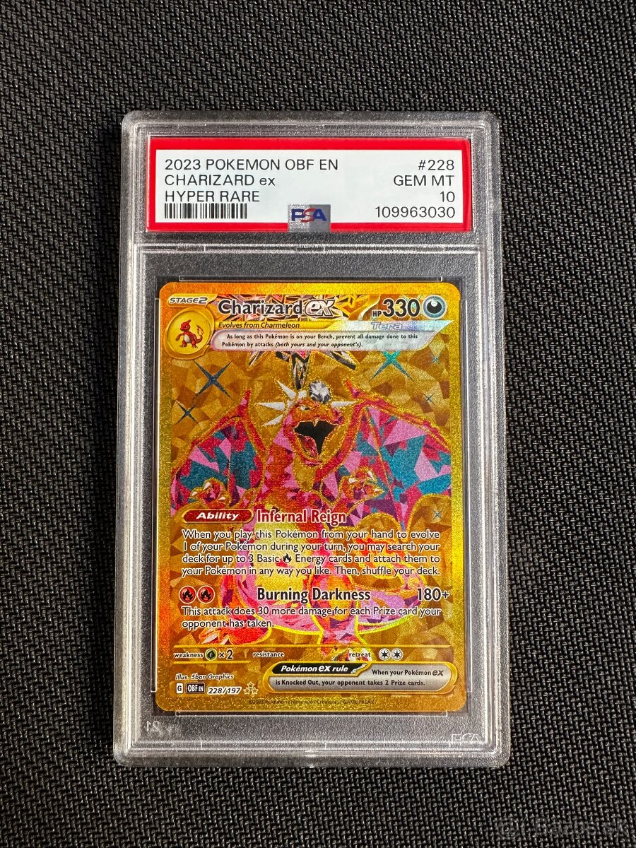 Obsidian Flames graded pokemon card slab Charizard 228 psa 1