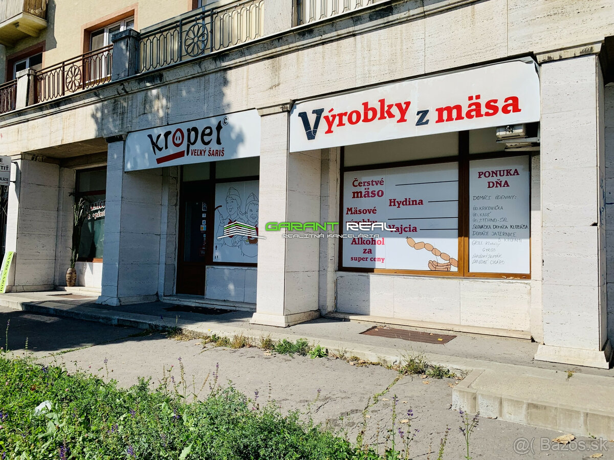 Prenájom obchodný priestor 54 m2, Prešov, Hollého ulica