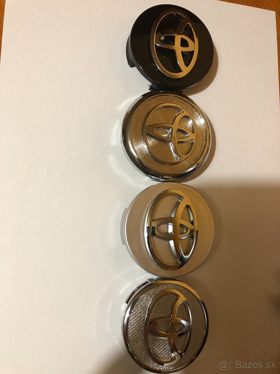 Stredové krytky (pukličky) Toyota priemeru 57,60 a 62 mm