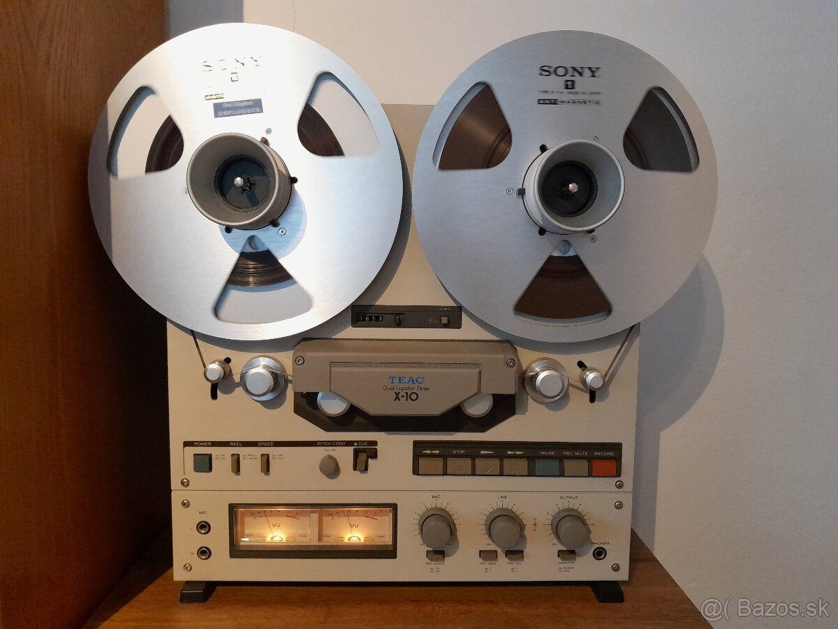 Kotúčový magnetofón TEAC X-10 s príslušenstvom