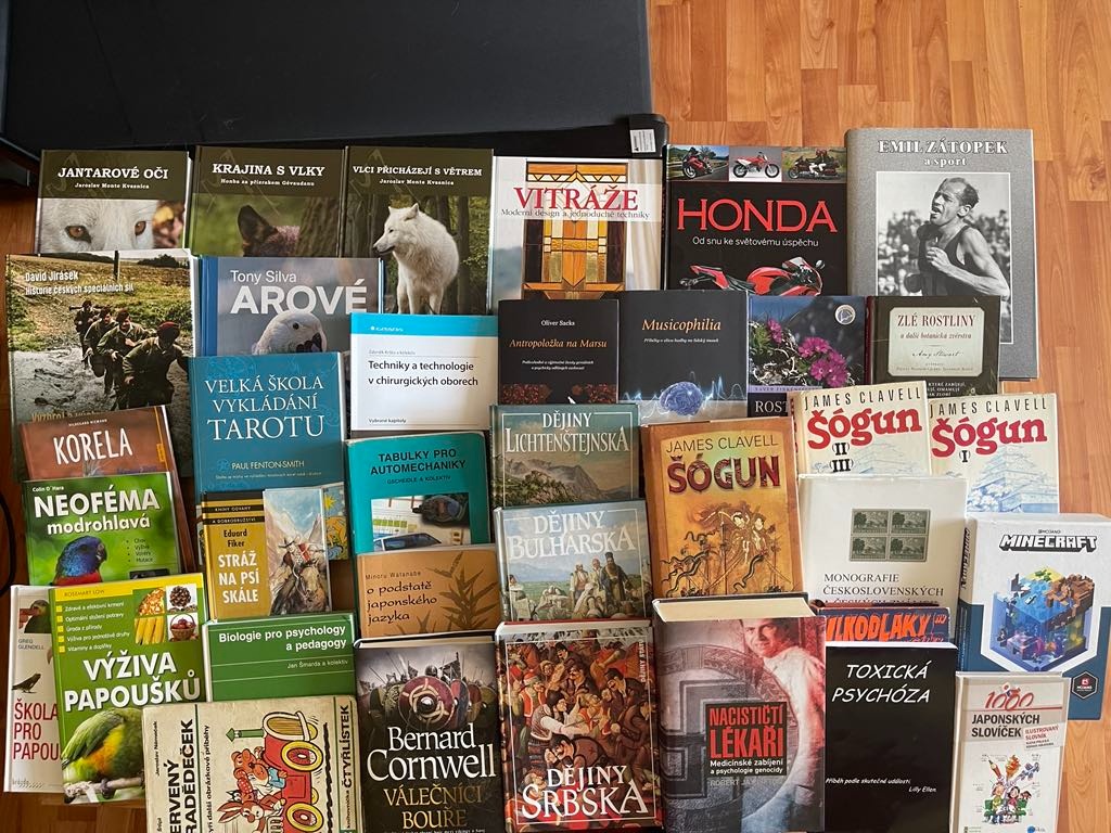 Vlci,Šógun,Psychologie,dějiny států,Sedm kamenů lásky atd