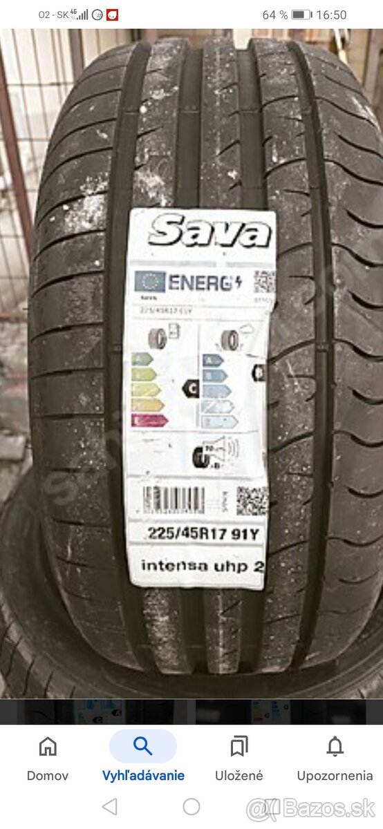 225 /45 r17 letné - nove
