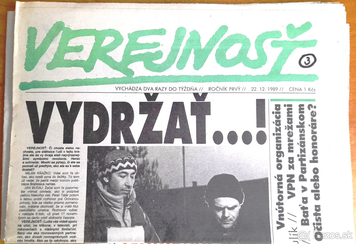 Noviny VEREJNOSŤ a PRAVDA