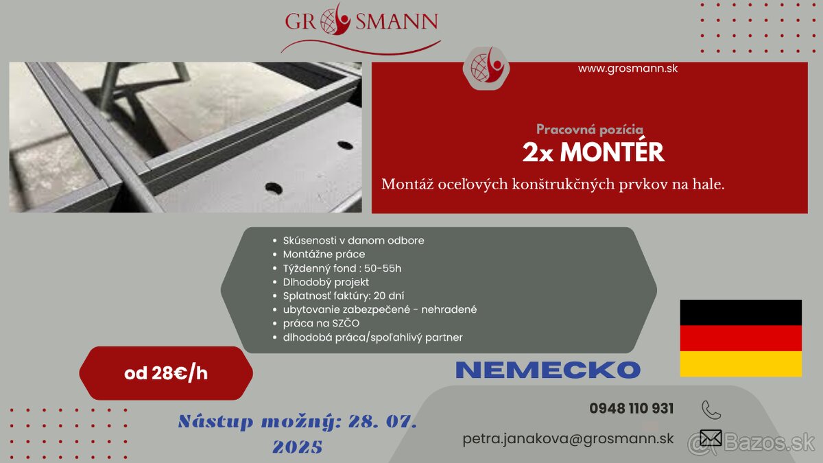 Montér oceľových konštrukcií