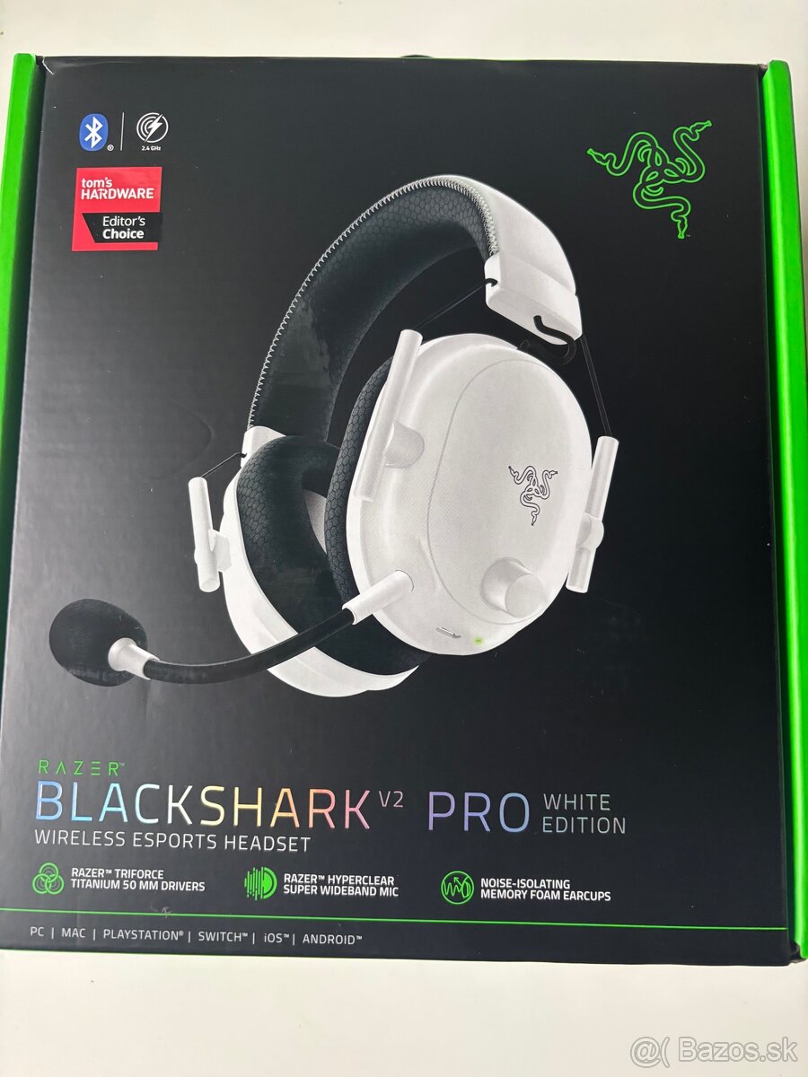 Nové Razer Blackshark v2 Pro 2023 USB-C, White edition