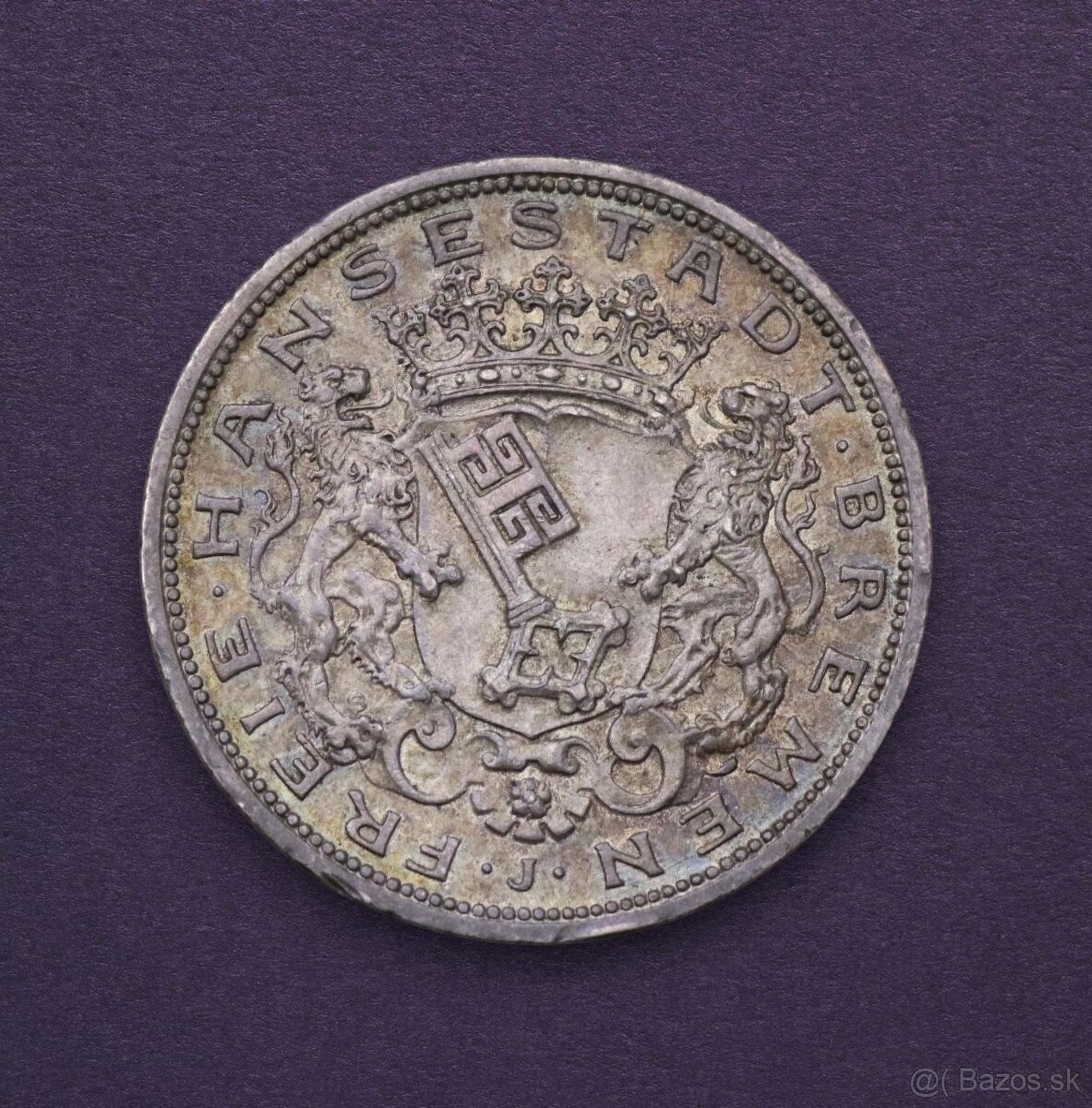 Strieborná 5 Marka 1906 J - Brémy - Krásna a Vzácna