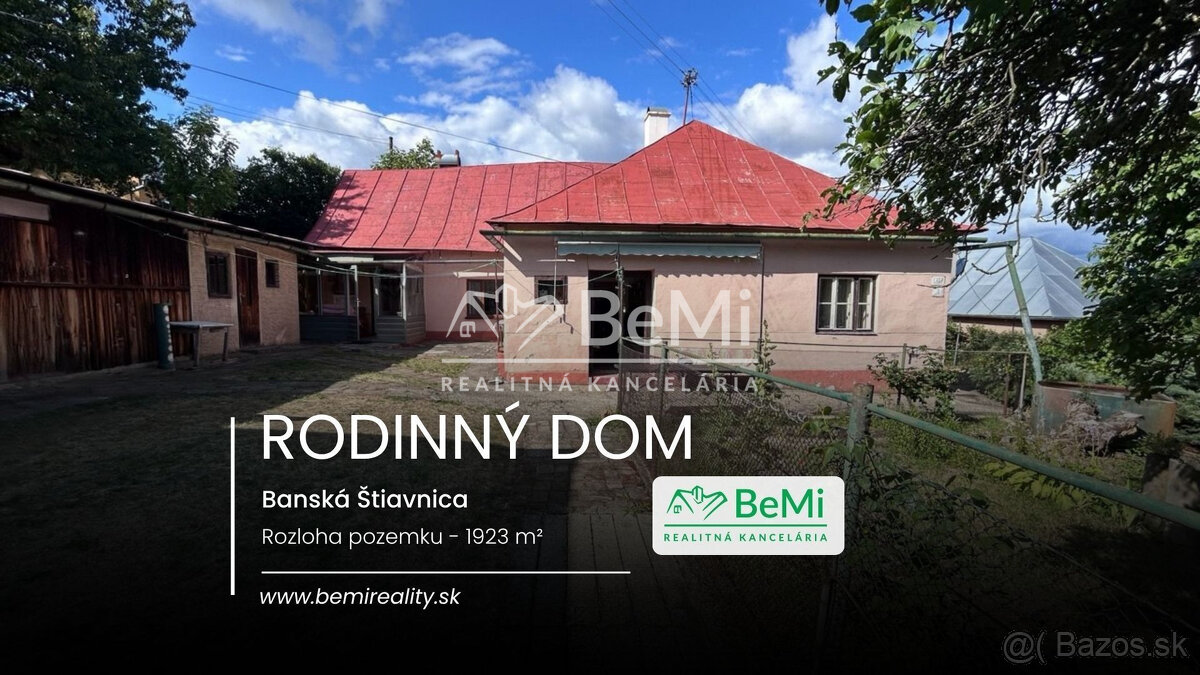 Veľkorysý dom s dušou a atmosférou, Banská Štiavnica