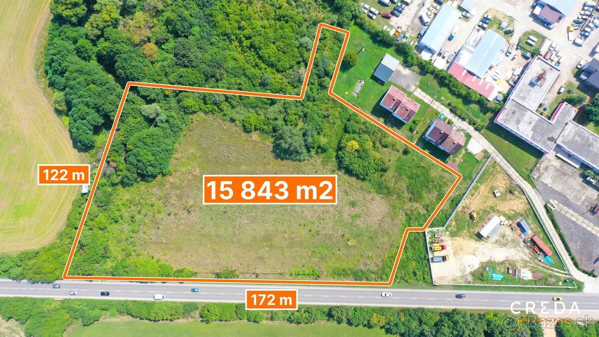 CREDA | predaj 15 843 m2 pozemok na ceste NR - ZM, Nitra - M