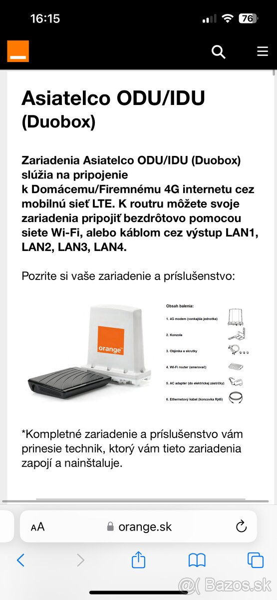 Wifi router anténa