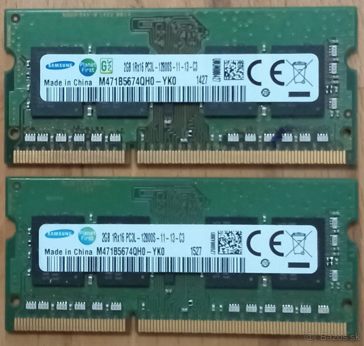 2x 2GB DDR3 Samsung do notebooku - so zárukou