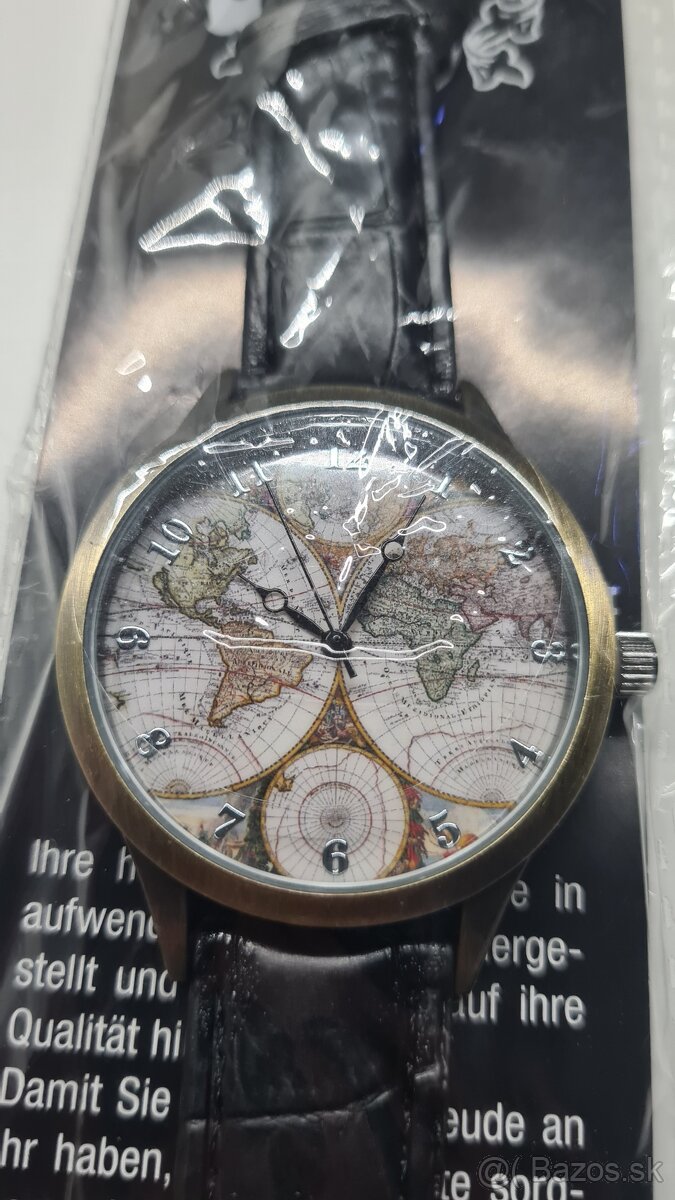 Zberateľské hodinky na ruku - mapa zeme