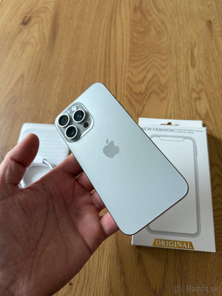 iPhone 15 Pro Max 256 gb Natural Titanium - nepoužívaný