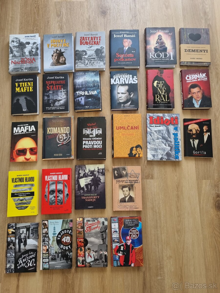 Rôzne knihy Fico, Černák, Banáš, Karika, Šebo a iní