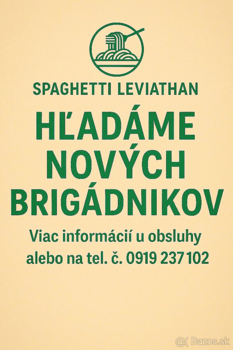 Brigádnik - SPAGHETTI LEVIATHAN - OC NOVUM LEVIATHAN Food s.