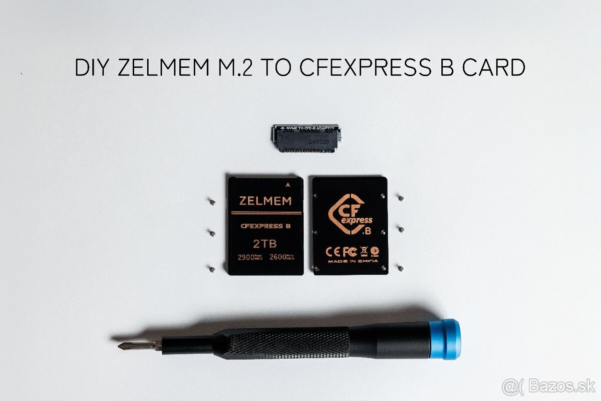 DIY M.2 na CFEXPRESS B adaptér ZELMEM, 1/2TB nápis