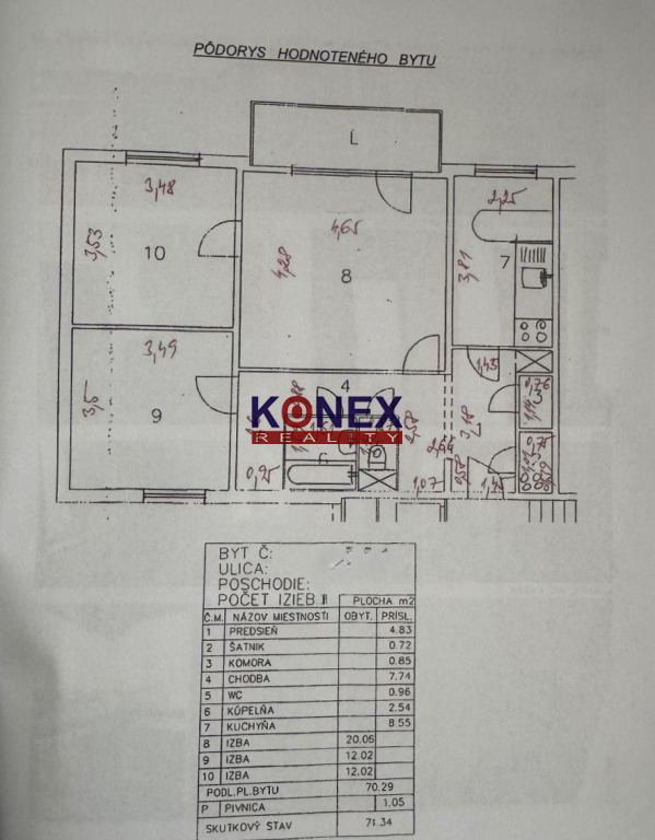 NA PREDAJ – 3-izbový byt Trebišov