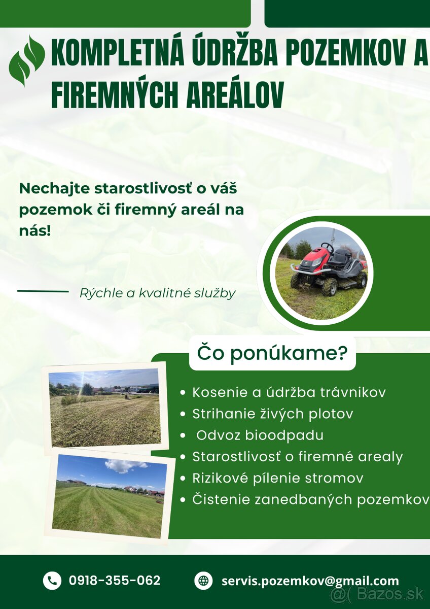 Profesionálna úržba pozemkov