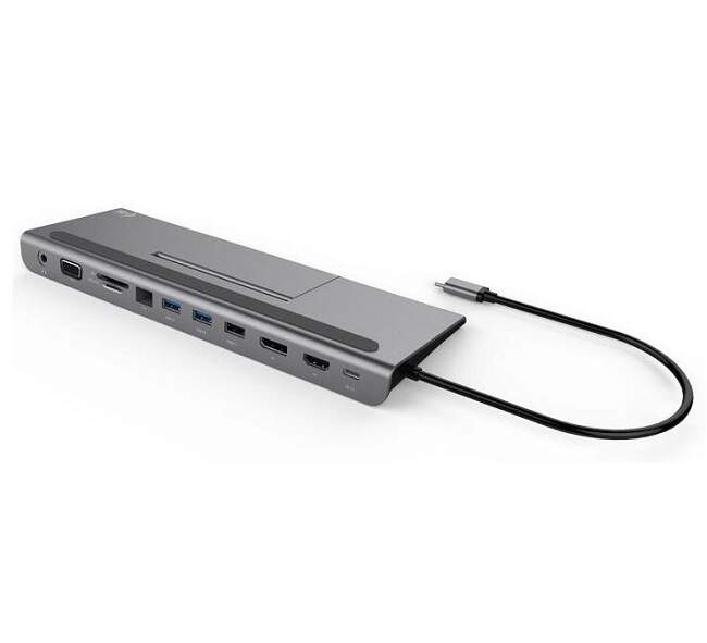 Dock USB-C univerzalny, HDMI, DisplayPort, VGA, ETH, microSD