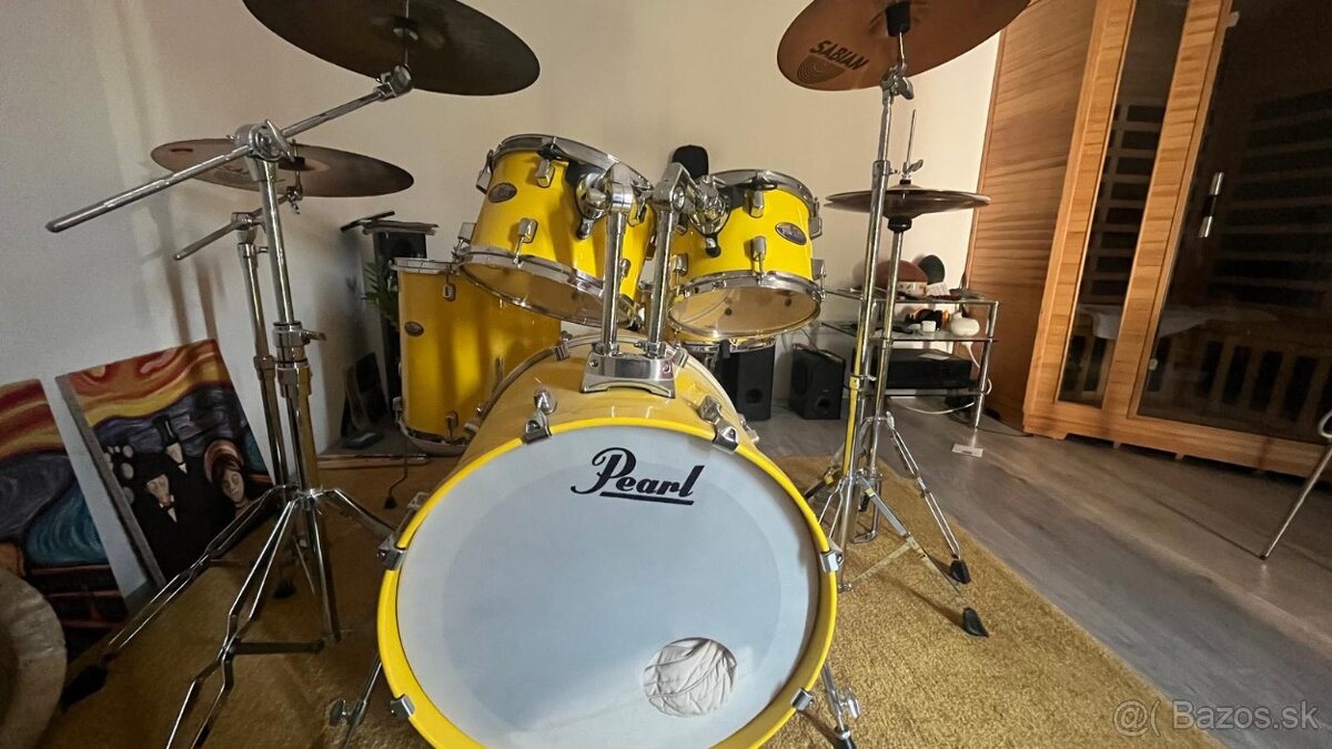 Predám súpravu bicích. Pearl, evans