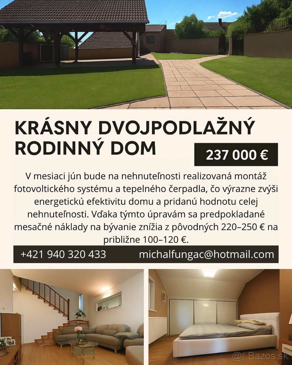 Na predaj: Rodinný dom vo vyhľadávanej lokalite Malá Ves, Lu